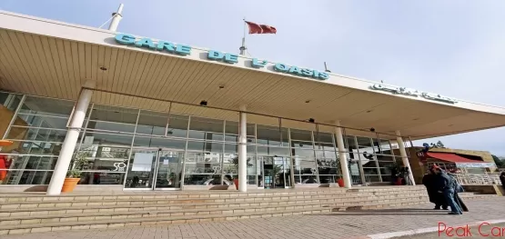 Car rental at Oasis train station in Casablanca.